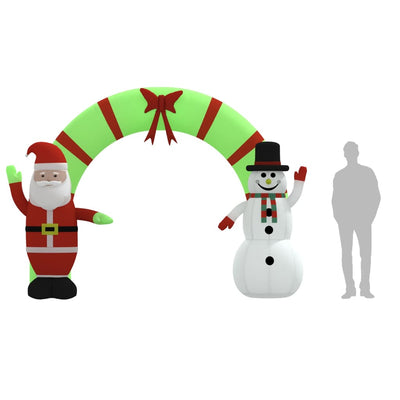 Christmas Inflatable Santa & Snowman Arch Gate LED 270 cm