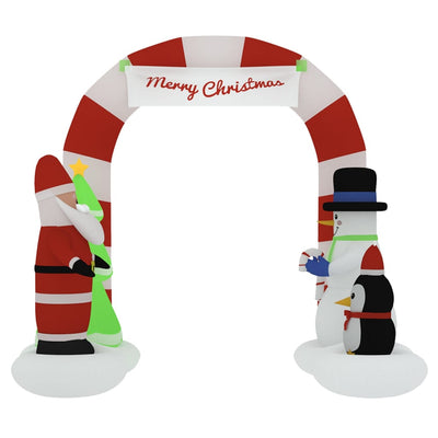 Christmas Inflatable Santa & Snowman Arch Gate LED 260 cm