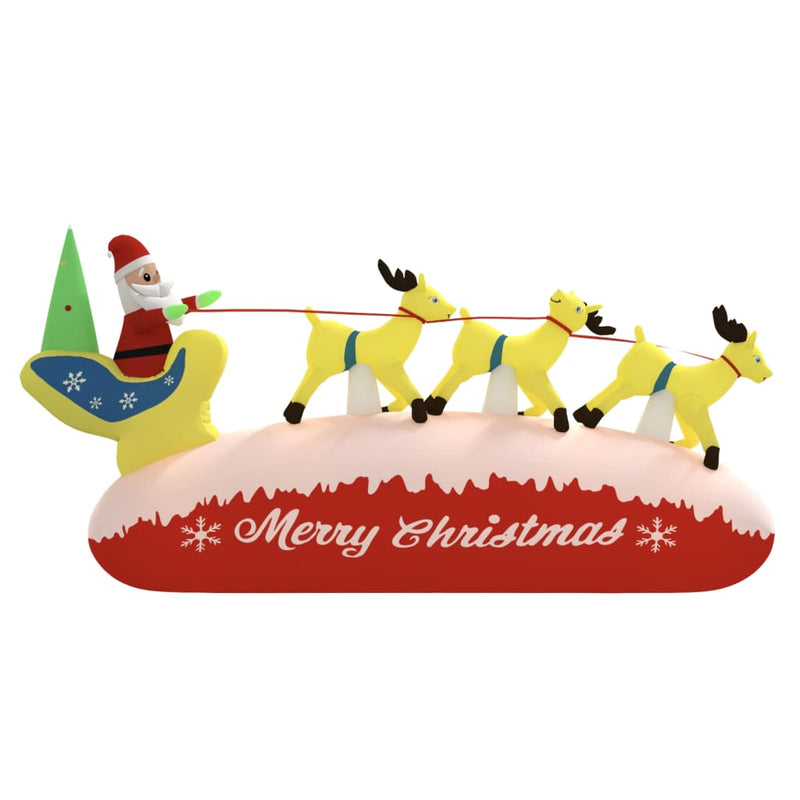 Christmas Inflatable Santa and Reindeer Decoration LED 145 cm