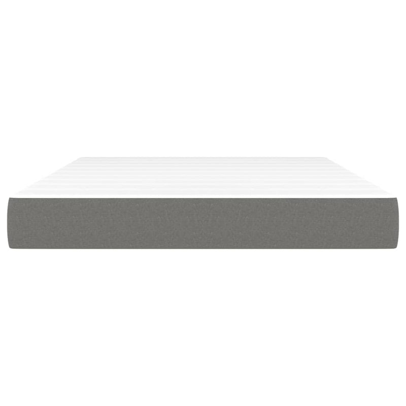 Pocket Spring Bed Mattress Dark Grey 137x190x20 cm Full Fabric