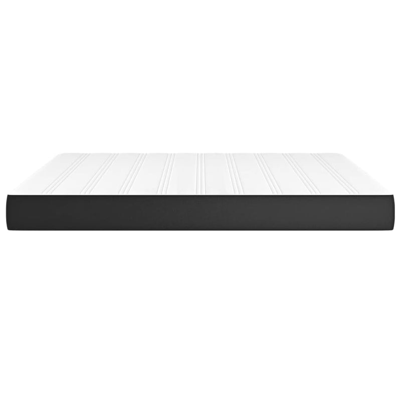 Pocket Spring Bed Mattress Black 152x203x20 cm Queen Faux Leather