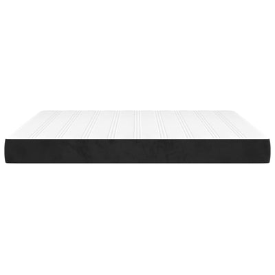 Pocket Spring Bed Mattress Black 153x203x20 cm Queen Size Velvet