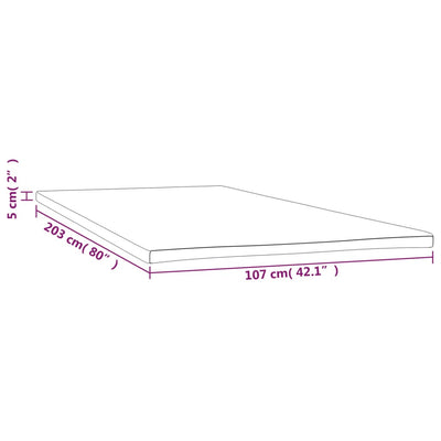 Mattress Topper 107x203x5 cm Super Single