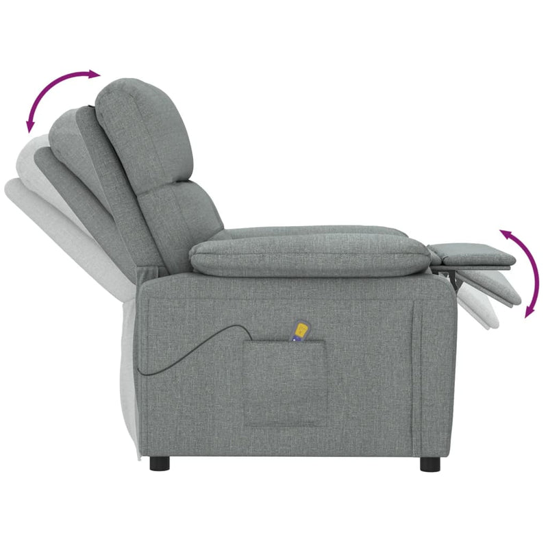 Massage Chair Dark Grey Fabric