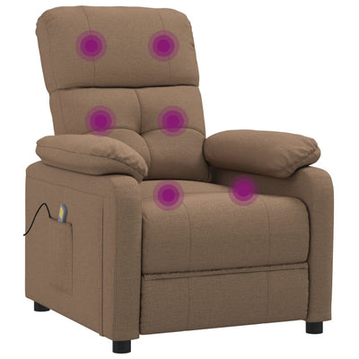Massage Chair Brown Fabric