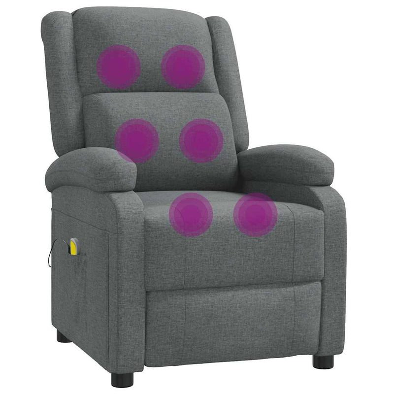 Massage Chair Dark Grey Fabric