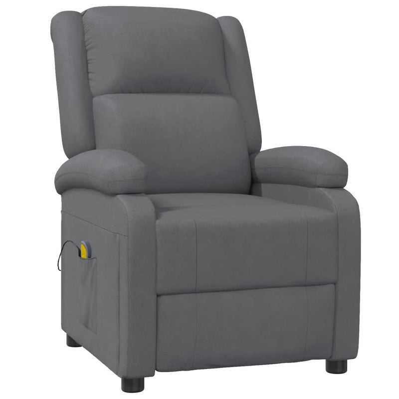 Massage Chair Anthracite Faux Leather