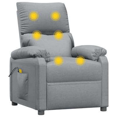 Massage Chair Light Grey Fabric