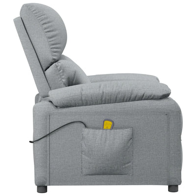 Massage Chair Light Grey Fabric