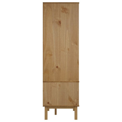 Wardrobe OTTA Brown and Grey 76.5x53x172 cm Solid Wood Pine