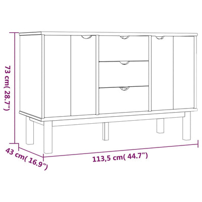 Sideboard OTTA 113.5x43x73 cm Solid Wood Pine