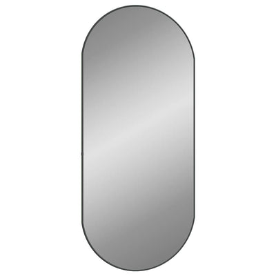 Wall Mirror Black 100x45 cm Oval