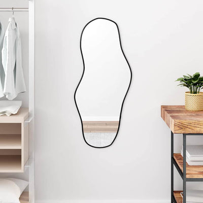 Wall Mirror Black 90x40 cm