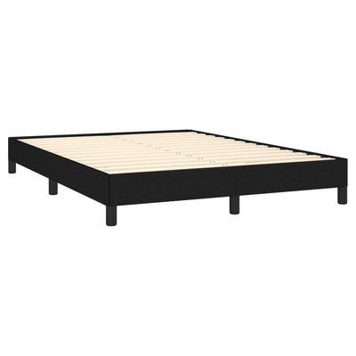 Bed Frame without Mattress Black 137x187 cm Double Fabric