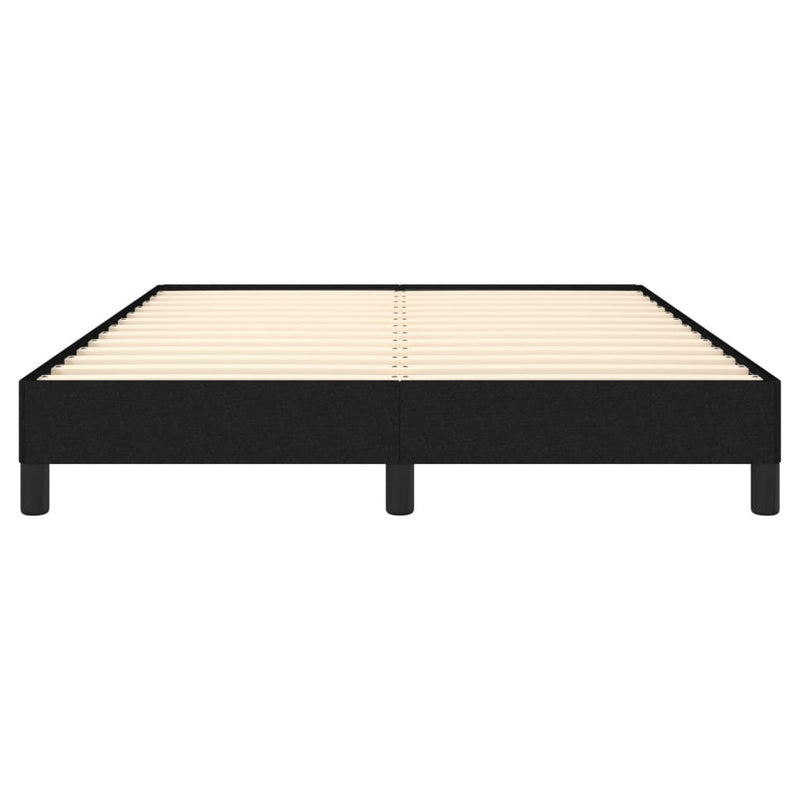 Bed Frame without Mattress Black 137x187 cm Double Fabric