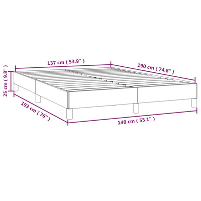 Bed Frame without Mattress Black 137x187 cm Double Fabric