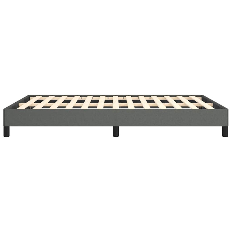 Bed Frame without Mattress Dark Grey 152x203 cm Queen Fabric