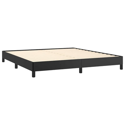 Bed Frame without Mattress Black 152x203 cm Queen Faux Leather