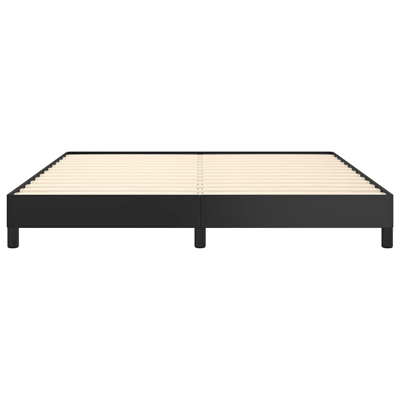 Bed Frame without Mattress Black 152x203 cm Queen Faux Leather