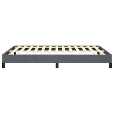 Bed Frame without Mattress Dark Grey 137x187 cm Double Velvet