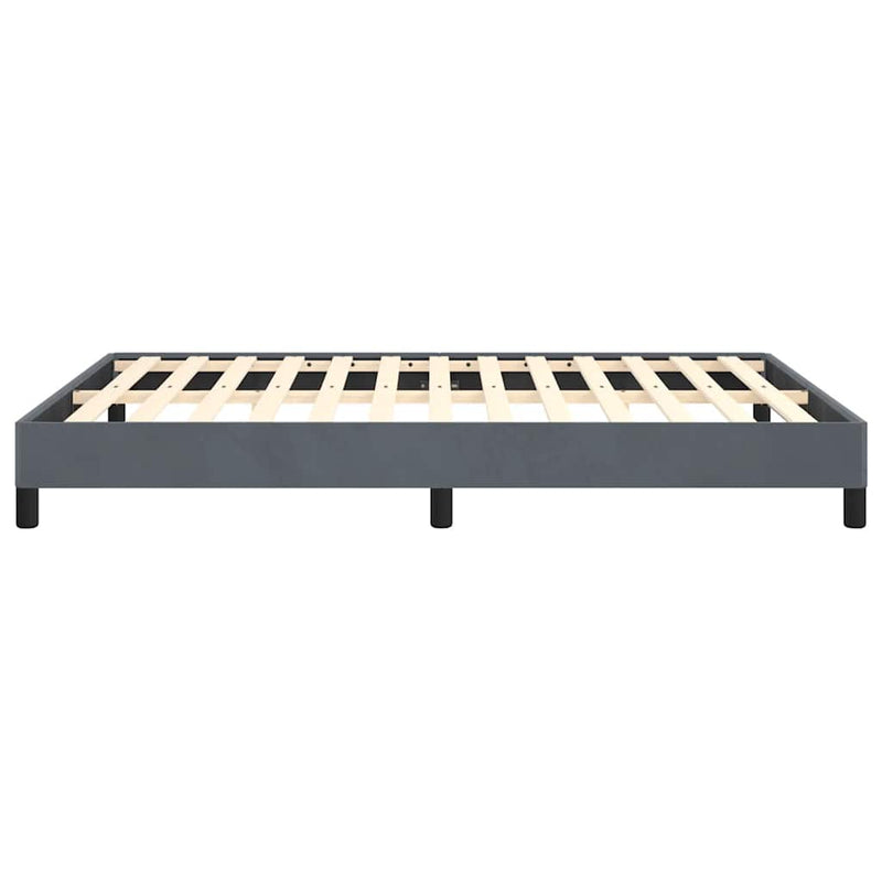 Bed Frame without Mattress Dark Grey 137x187 cm Double Velvet