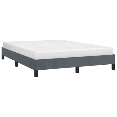 Bed Frame without Mattress Dark Grey 137x187 cm Double Velvet