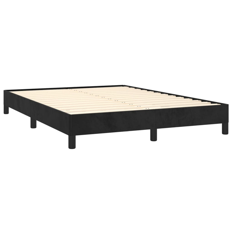 Bed Frame without Mattress Black 137x187 cm Double Velvet