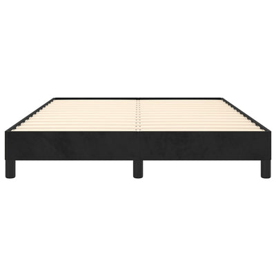 Bed Frame without Mattress Black 137x187 cm Double Velvet