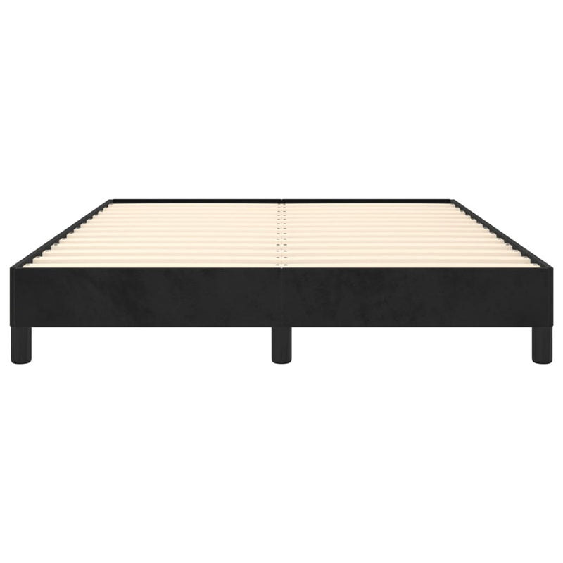 Bed Frame without Mattress Black 137x187 cm Double Velvet