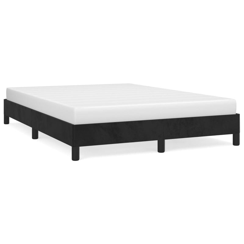 Bed Frame without Mattress Black 152x203 cm Queen Velvet