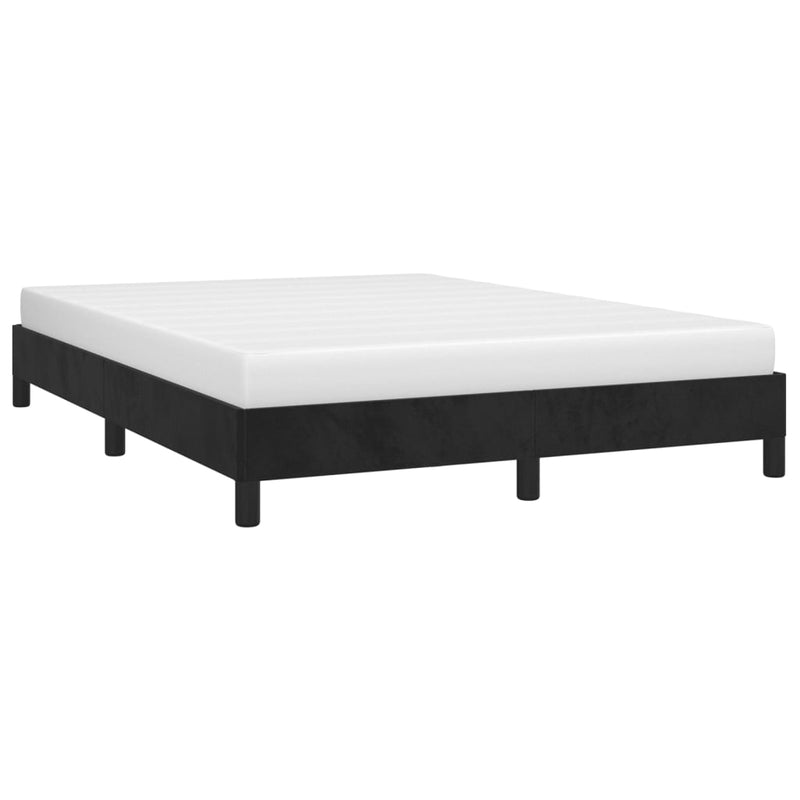 Bed Frame without Mattress Black 152x203 cm Queen Velvet