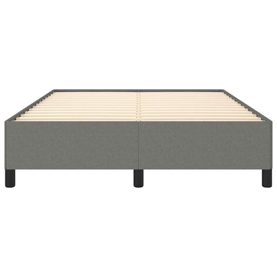 Bed Frame without Mattress Dark Grey 137x187 cm Double Fabric