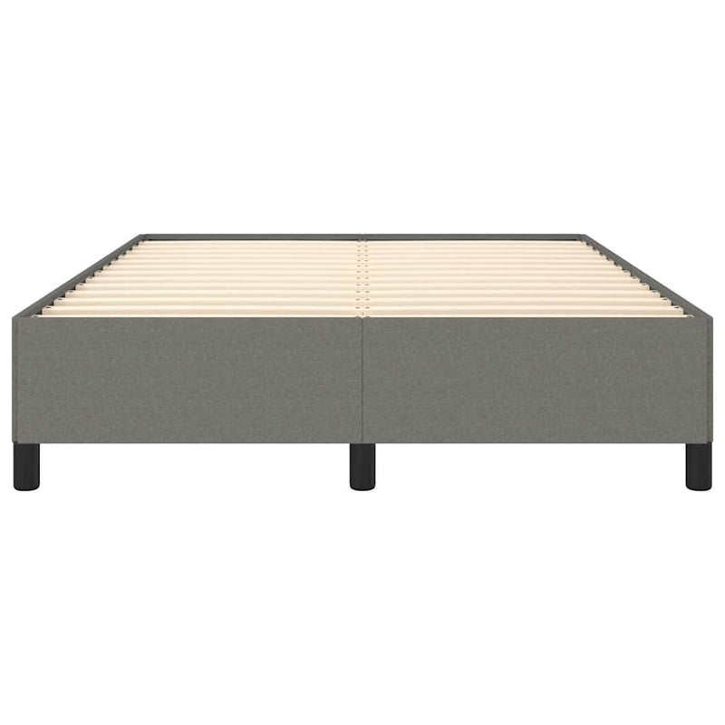 Bed Frame without Mattress Dark Grey 137x187 cm Double Fabric