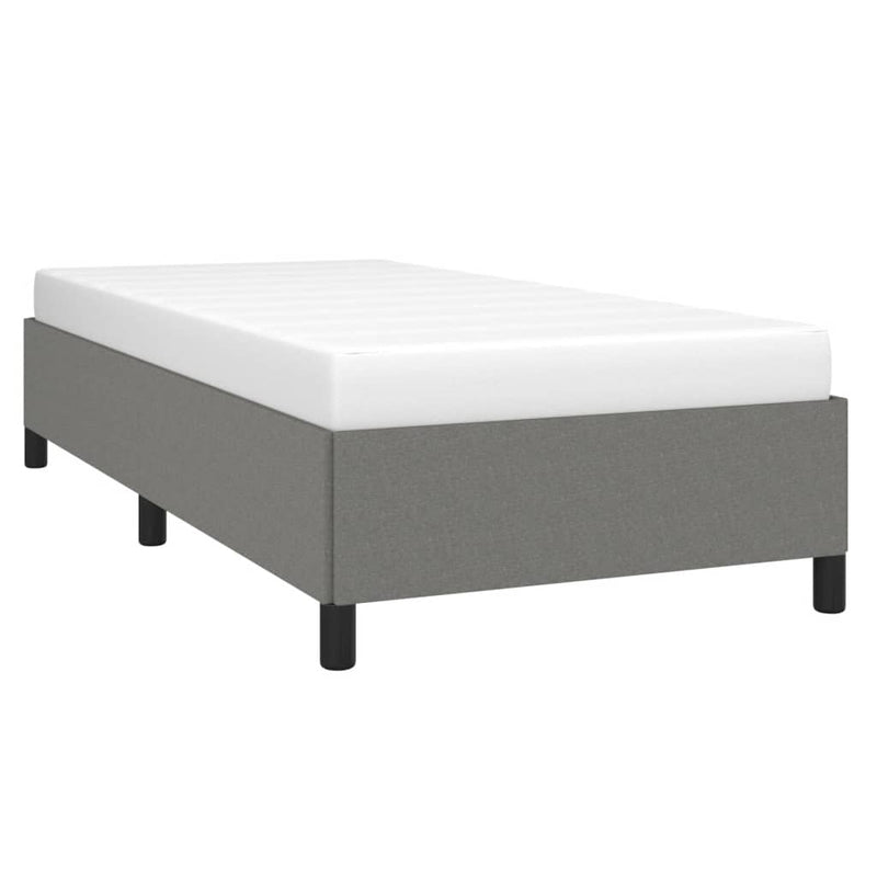 Bed Frame without Mattress Dark Grey King Single Fabric