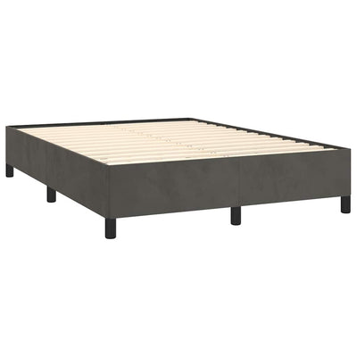 Bed Frame without Mattress Dark Grey 137x187 cm Double Velvet