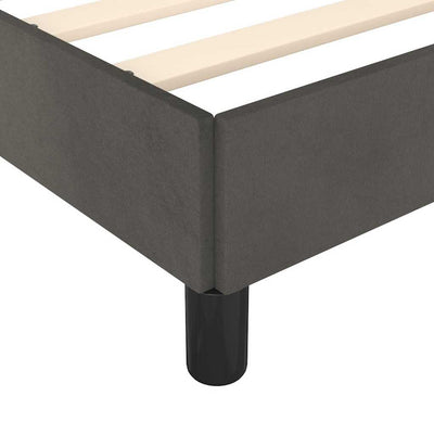 Bed Frame without Mattress Dark Grey 137x187 cm Double Velvet