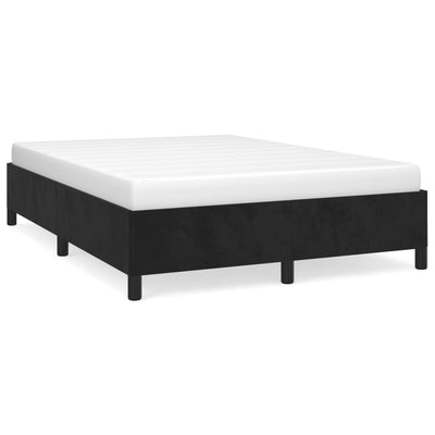 Bed Frame Black 137x187 cm Double Size Velvet