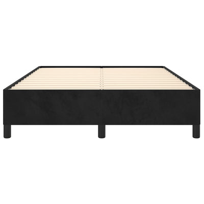 Bed Frame Black 137x187 cm Double Size Velvet