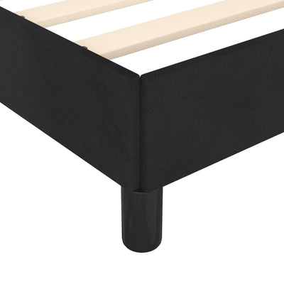 Bed Frame Black 137x187 cm Double Size Velvet