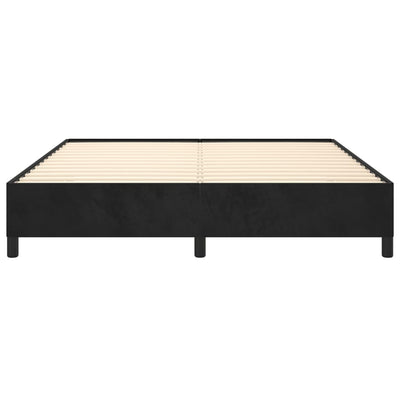 Bed Frame without Mattress Black 152x203 cm Queen Velvet