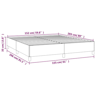 Bed Frame without Mattress Black 152x203 cm Queen Velvet