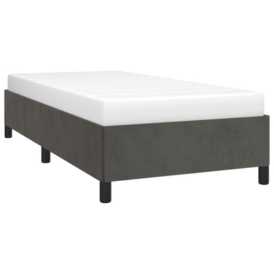 Bed Frame without Mattress Dark Grey King Single Velvet