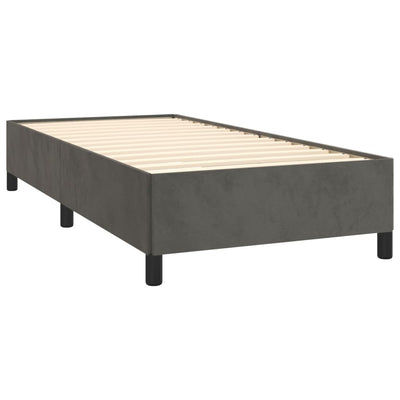 Bed Frame without Mattress Dark Grey King Single Velvet