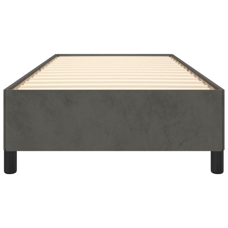 Bed Frame without Mattress Dark Grey King Single Velvet