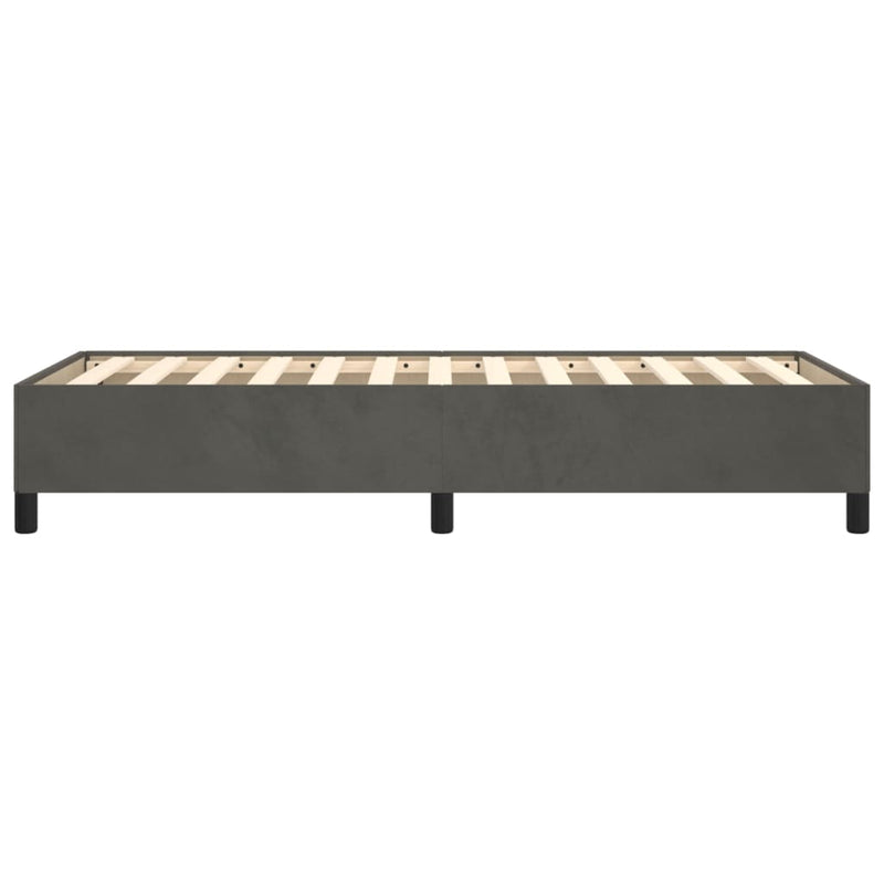 Bed Frame without Mattress Dark Grey King Single Velvet