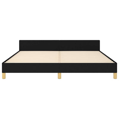 Bed Frame without Mattress Black Queen Fabric