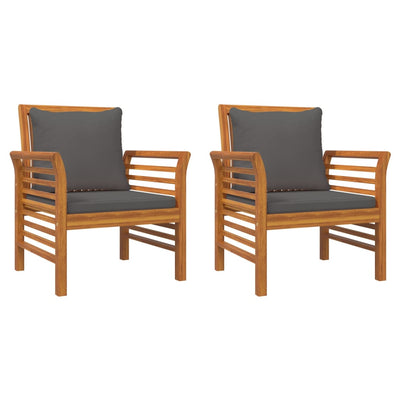 3 Piece Garden Lounge Set with Cushions Solid Wood Acacia