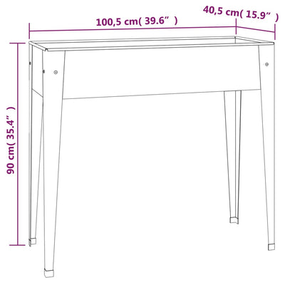 Garden Planter 100.5x40.5x90 cm Galvanised Steel