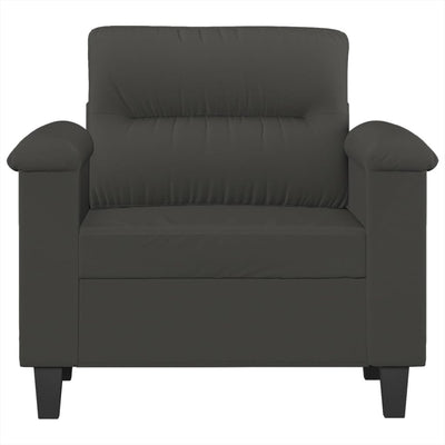 Sofa Chair Dark Grey 60 cm Microfibre Fabric