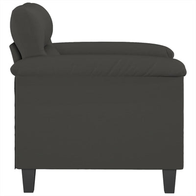 Sofa Chair Dark Grey 60 cm Microfibre Fabric